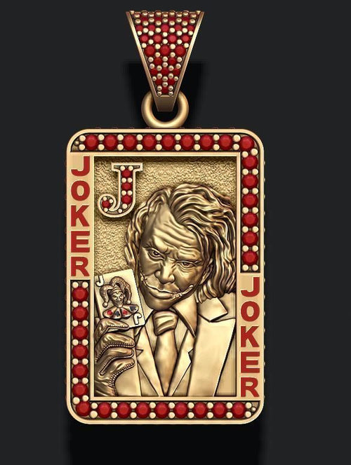 Dazzle Dime Joker Playing Card Pendant with Chain DAZZLE DIME™