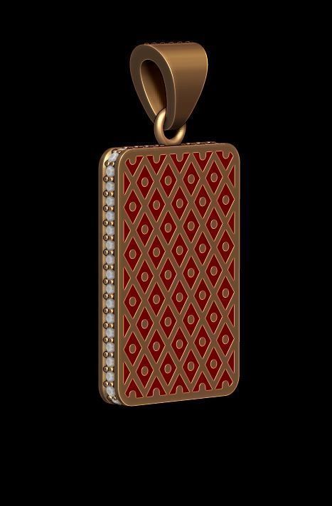Dazzle Dime Joker Playing Card Pendant with Chain DAZZLE DIME™