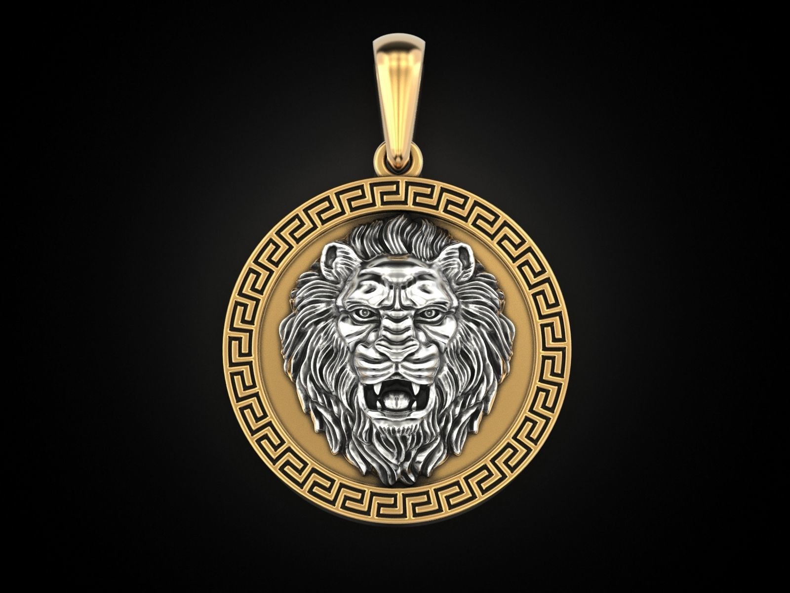 Dazzle Dime Lion's Pride S925 18K Plated Pendant with Chain