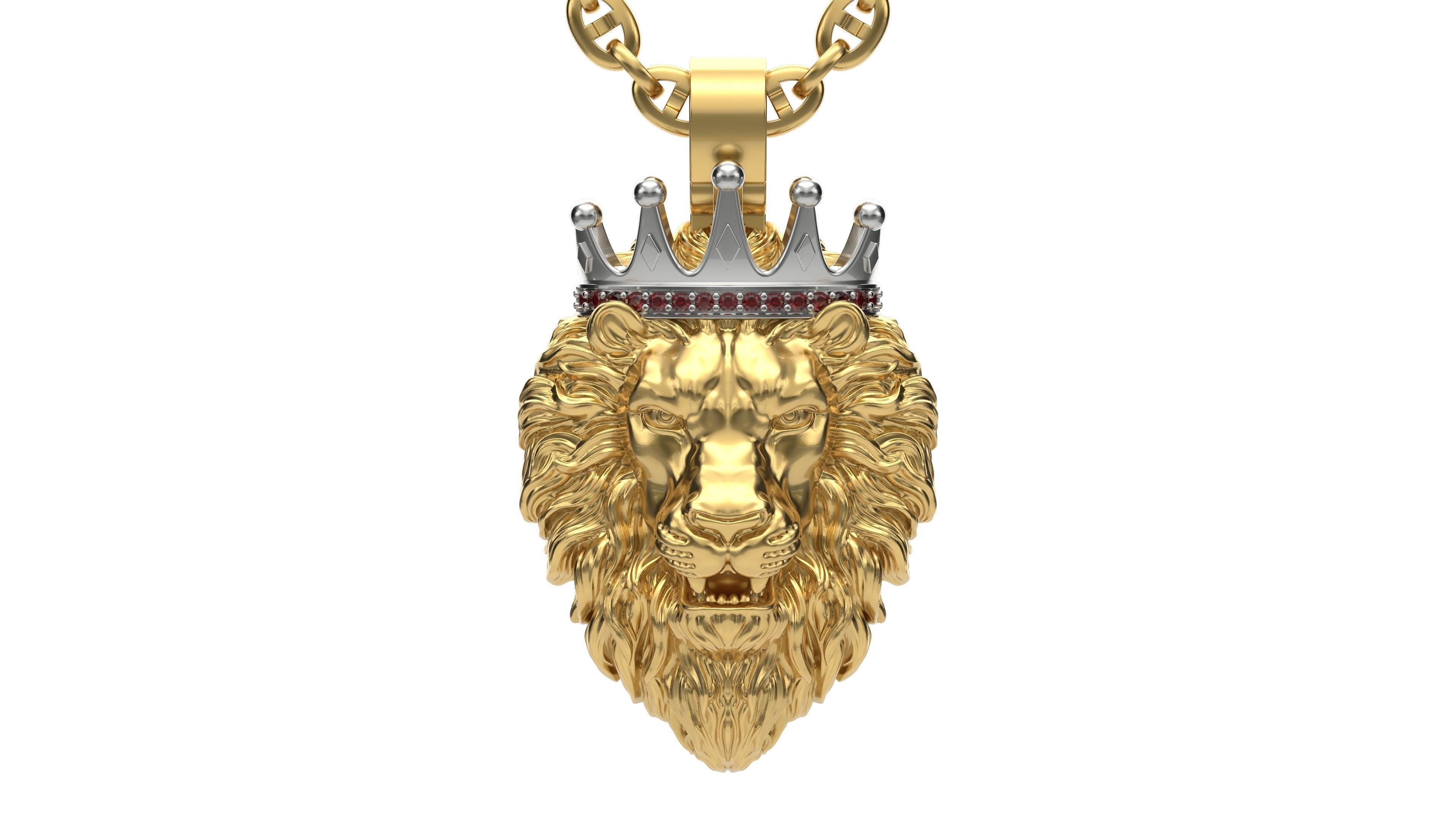 Dazzle Dime Lion Pendant with Crown DAZZLE DIME™