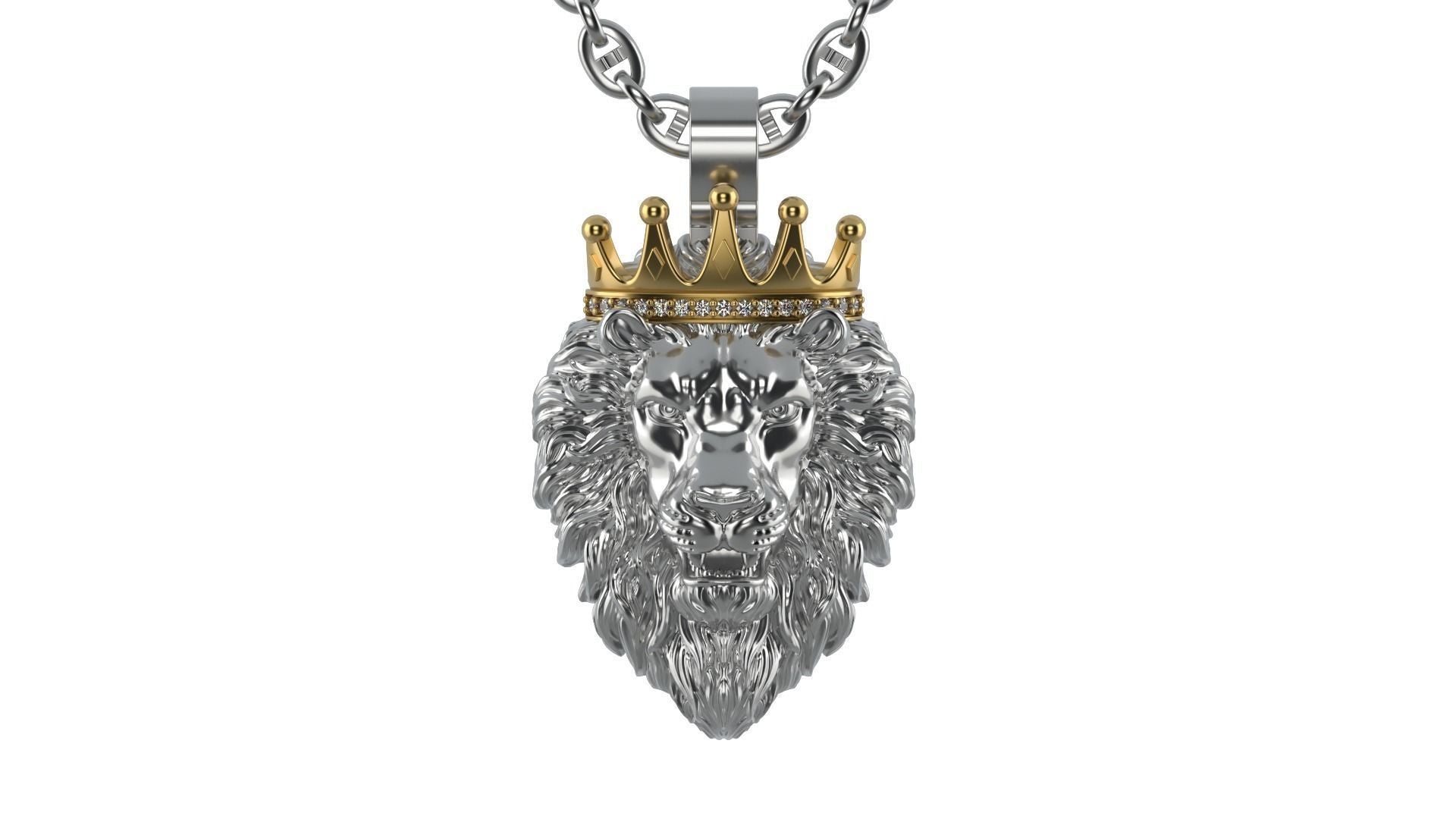 Dazzle Dime Lion Pendant with Crown DAZZLE DIME™