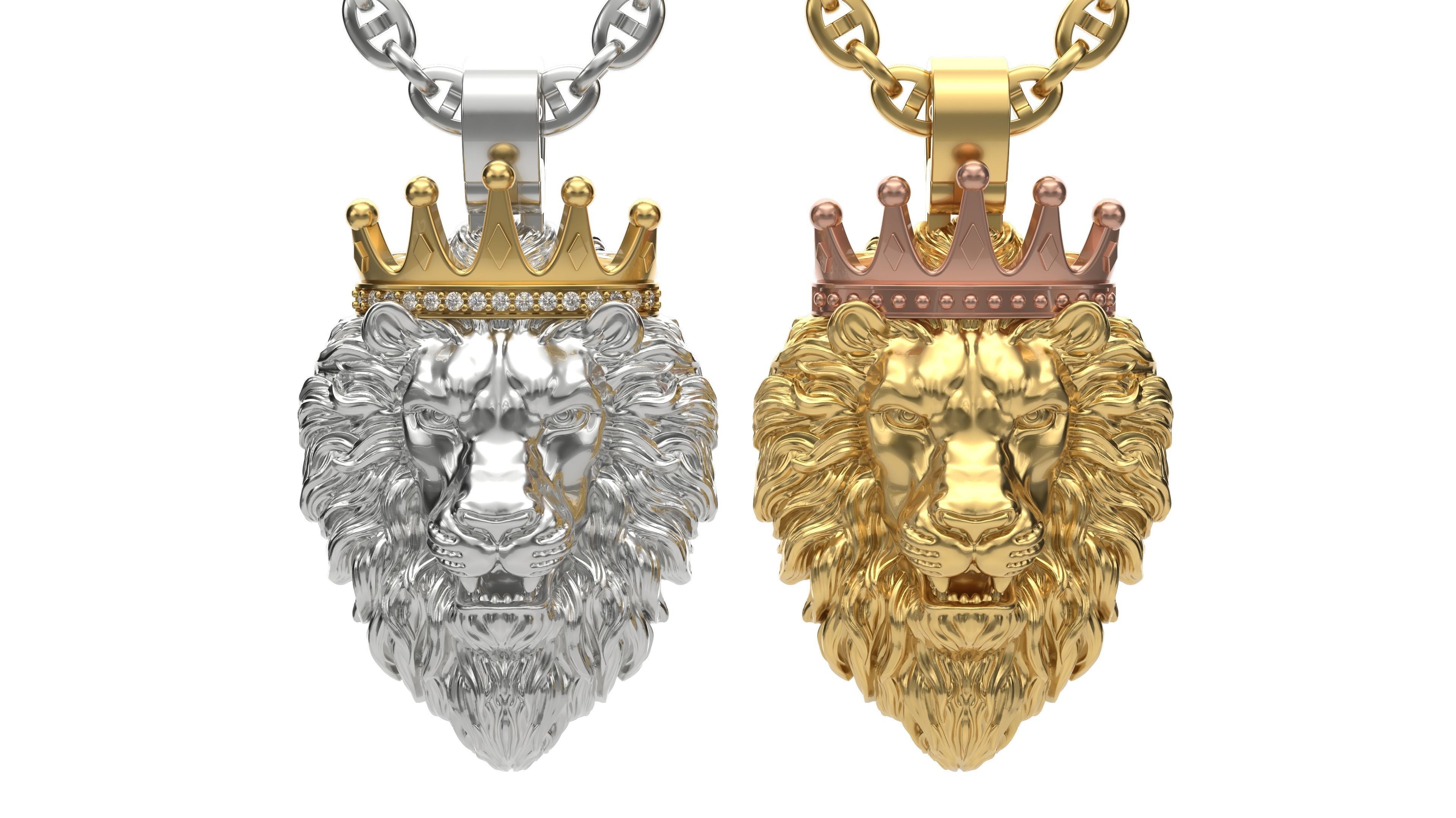 Dazzle Dime Lion Pendant with Crown DAZZLE DIME™