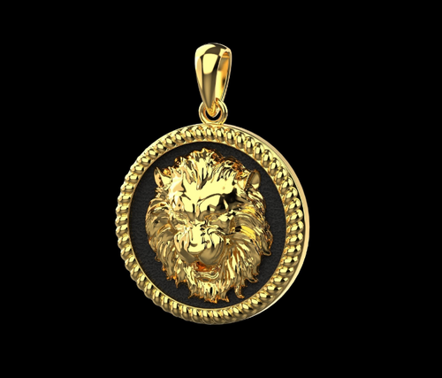 Gold Plated Lion Pendant with chain