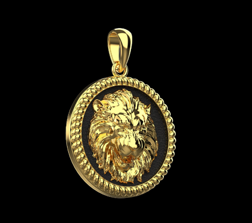 Gold Plated Lion Pendant with chain