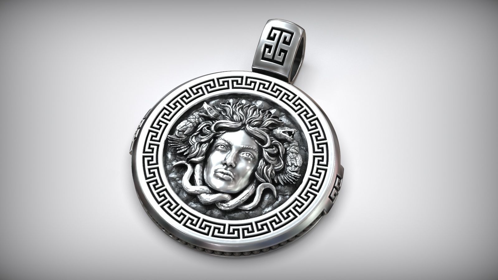 Medusa Gorgona Head Greek Antique Mythology Pendant DAZZLE DIME®