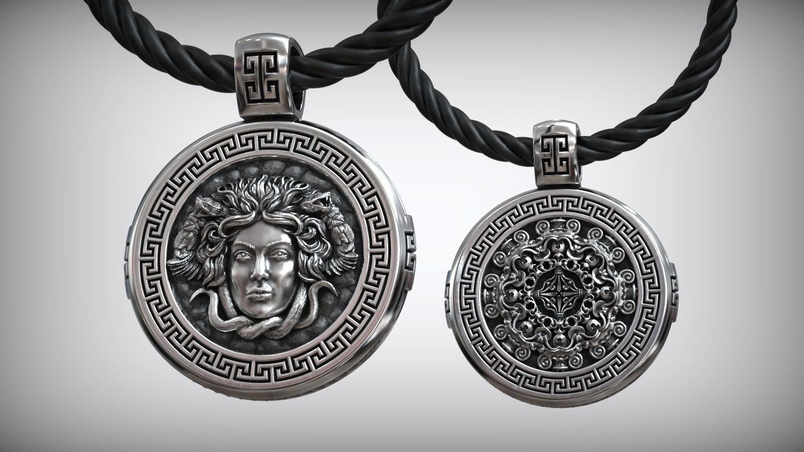 Medusa Gorgona Head Greek Antique Mythology Pendant