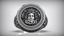 Medusa Gorgona Snake Head Signet Ring