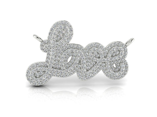 Dazzle Dime® Love Pendant in 925 Sterling Silver with Lab-Grown Diamonds and Matching Chain Dazzle Dime®