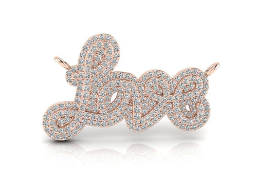 Dazzle Dime® Love Pendant in 925 Sterling Silver with Lab-Grown Diamonds and Matching Chain Dazzle Dime®