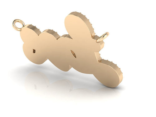 Dazzle Dime® Love Pendant in 925 Sterling Silver with Lab-Grown Diamonds and Matching Chain Dazzle Dime®