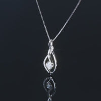 Full Moissanite Twisted Pendant Necklace – 925 Silver with 18K Gold Plating | GRA Certified