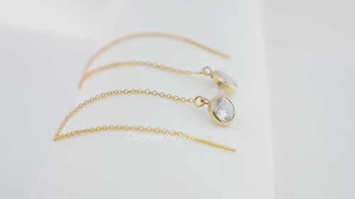 Gold Filled Chain Wrap Earrings – Handmade Minimalist Korean Jewelry for Women