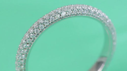 Dazzle Dime GRA Certified Moissanite Engagement RIng 925 Sterling Silver