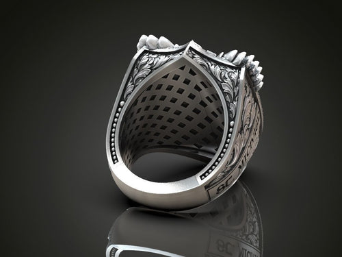 Dazzle Dime 925 Sterling Silver Base 18k Gold Plated St Archangel Michael Inspired Protection Ring 18K Gold Plated DAZZLE DIME®