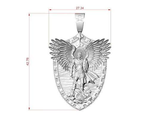 Dazzle Dime S925 Base 18k Gold Plated St Archangel Michael Pendant Inspired by Arch Angel Michael Protection Pendant 18K Gold Plated DAZZLE DIME®