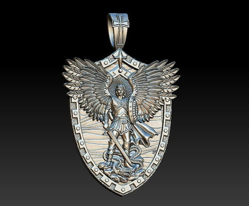 Dazzle Dime S925 Base 18k Gold Plated St Archangel Michael Pendant Inspired by Arch Angel Michael Protection Pendant 18K Gold Plated DAZZLE DIME®