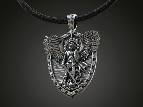 Dazzle Dime S925 Base 18k Gold Plated St Archangel Michael Pendant Inspired by Arch Angel Michael Protection Pendant 18K Gold Plated DAZZLE DIME®