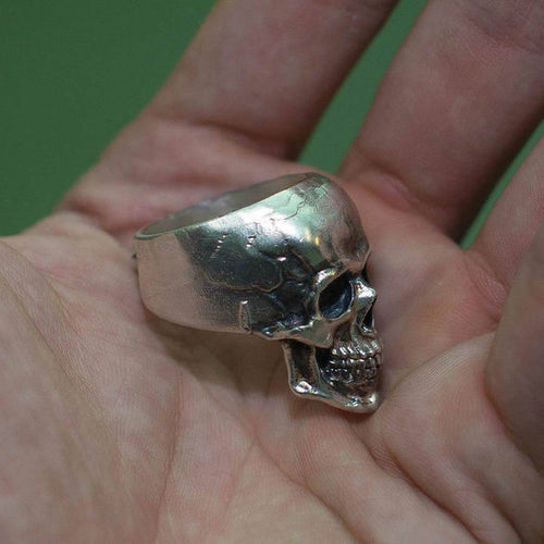 Dazzle Dime 925 Sterling Silver Base 18k Gold Plated Skull Biomechanical Ring  Unleash the Dark Side DAZZLE DIME®