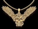 Skull Snake Wings Pendant Embrace Bold Symbolism - Dazzle Dime