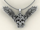 Skull Snake Wings Pendant Embrace Bold Symbolism - Dazzle Dime