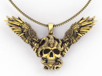 Skull Snake Wings Pendant Embrace Bold Symbolism - Dazzle Dime