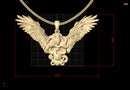 Skull Snake Wings Pendant Embrace Bold Symbolism - Dazzle Dime