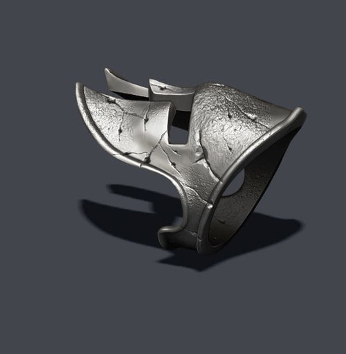 Dazzle Dime 925 Sterling Silver Base 18k Gold Plated Spartan Helmet Ring Cracked Version Embody the Spirit of Ancient Warriors DAZZLE DIME®