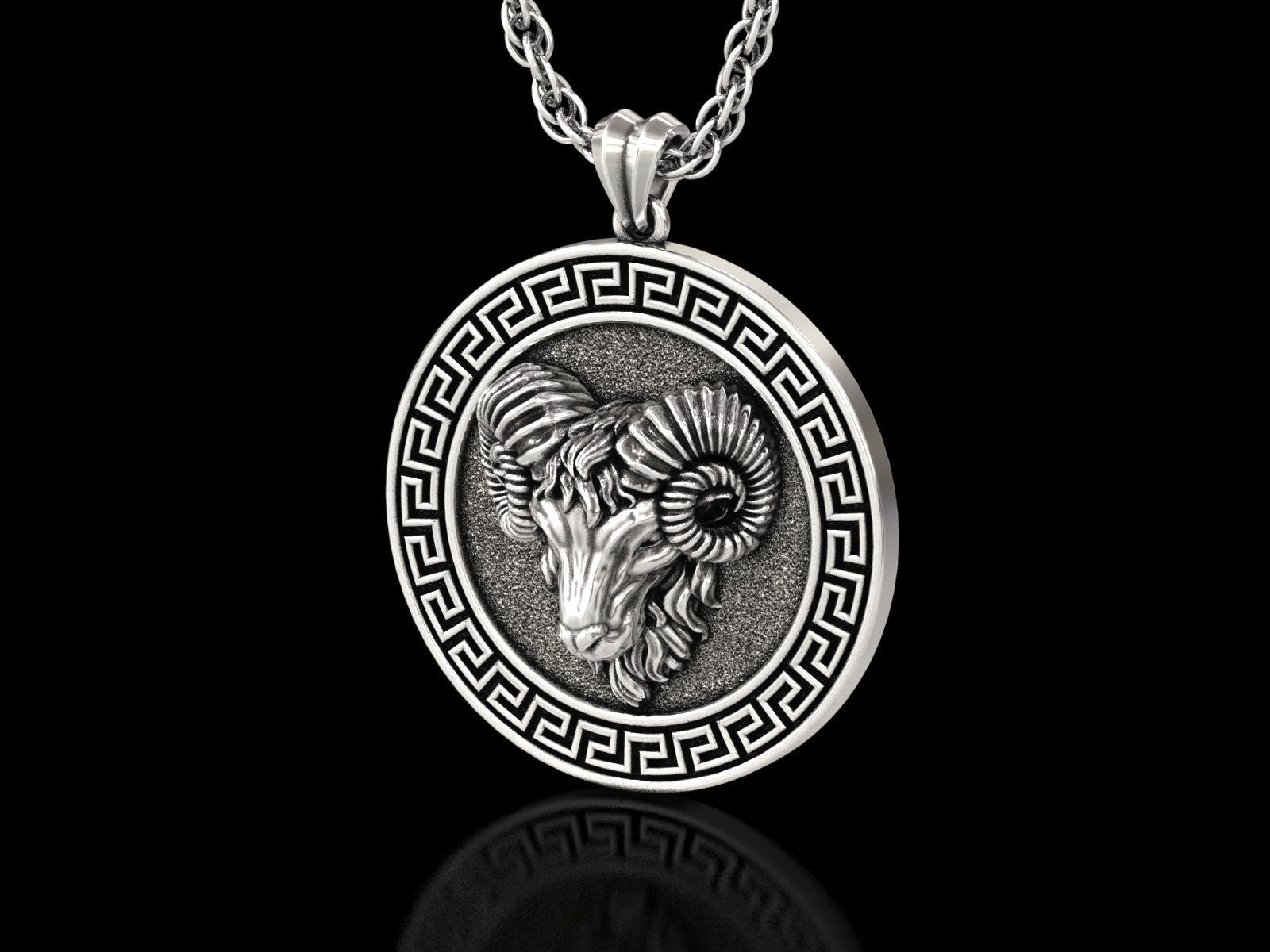 Dazzle Dime Aries Zodiac Ram Medallion Pendant Ignite Your Passion with the Power of the Ram - Dazzle Dime