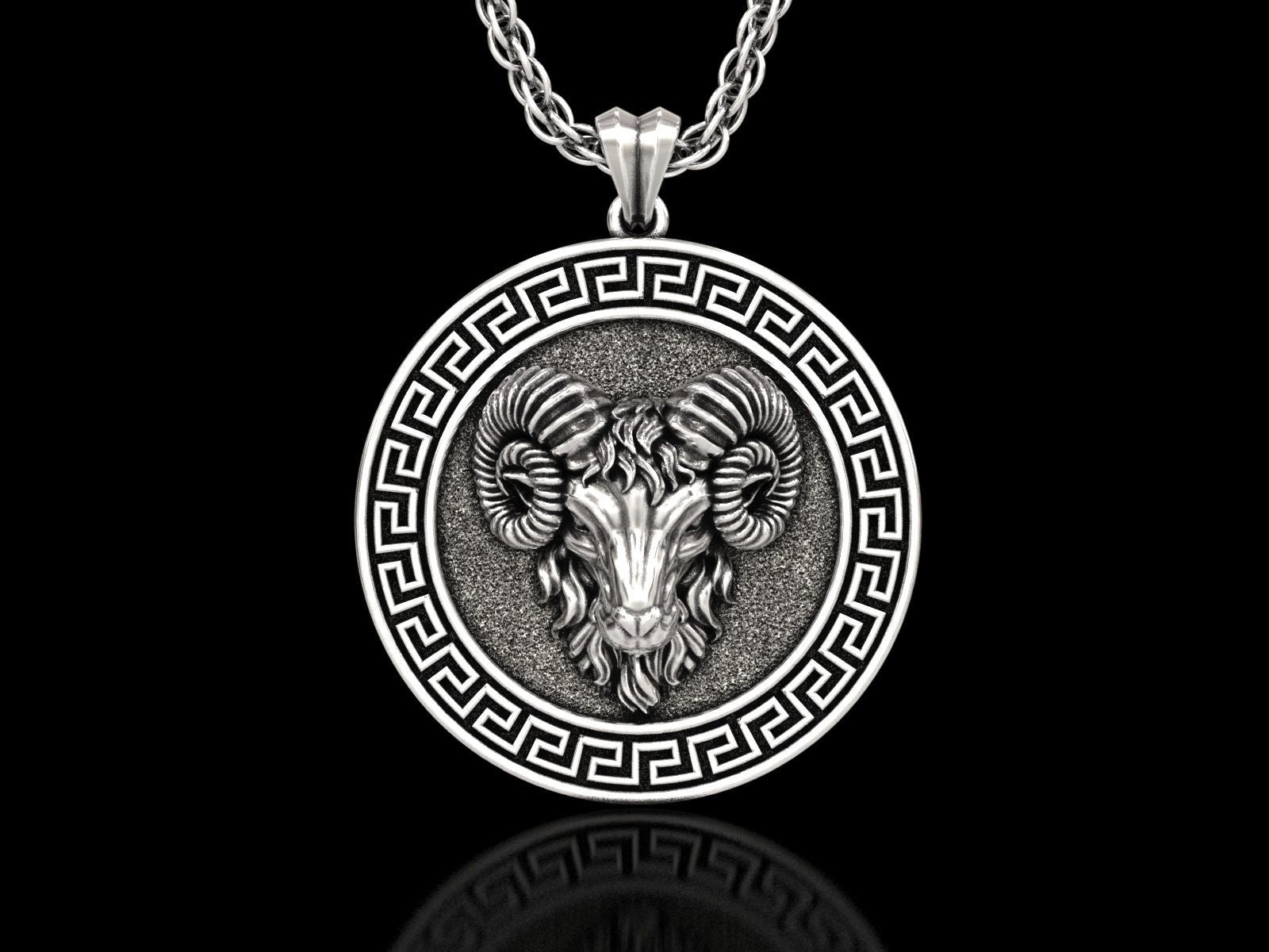 Dazzle Dime Aries Zodiac Ram Medallion Pendant Ignite Your Passion with the Power of the Ram - Dazzle Dime