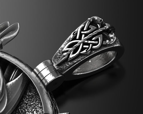 Dazzle Dime 925 Sterling Silver Base 18k Gold Plated Valkyrie Pendant A Tribute to the Shieldmaidens of Valhalla - Dazzle Dime