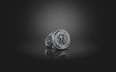 Dazzle Dime® Zodiac Aquarius Ring: Innovation, Freedom, and Visionary Strength Exquisite 925 Sterling Silver with 18K White & Yellow Gold Accents DAZZLE DIME®