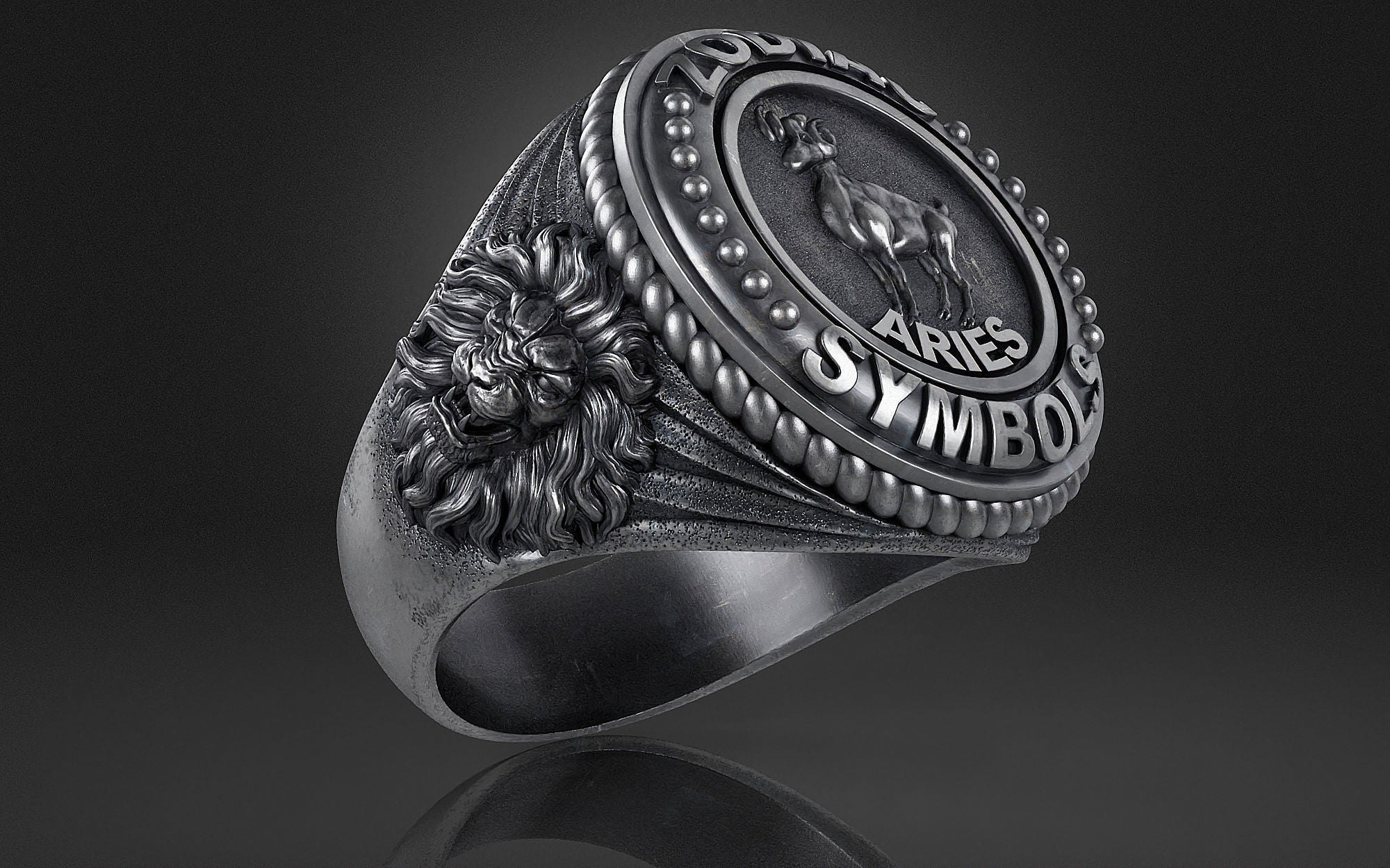 Dazzle Dime® Zodiac Aries Ring: Courage, Passion, and Unstoppable Energy Exquisite 925 Sterling Silver with 18K White & Yellow Gold Accents DAZZLE DIME®