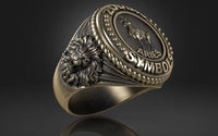 Dazzle Dime® Zodiac Aries Ring: Courage, Passion, and Unstoppable Energy Exquisite 925 Sterling Silver with 18K White & Yellow Gold Accents DAZZLE DIME®