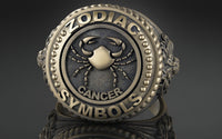 Dazzle Dime® Zodiac Cancer Ring A Touch of Grace for Your Soul Exquisite 925 Sterling Silver with 18K White & Yellow Gold Accents DAZZLE DIME®