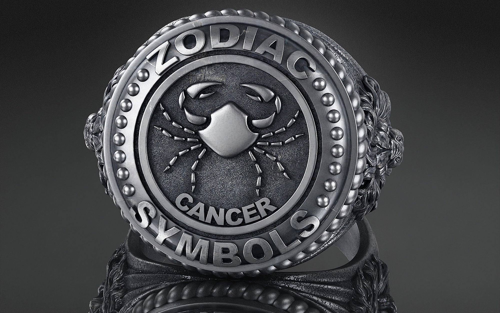 Dazzle Dime® Zodiac Cancer Ring A Touch of Grace for Your Soul Exquisite 925 Sterling Silver with 18K White & Yellow Gold Accents DAZZLE DIME®