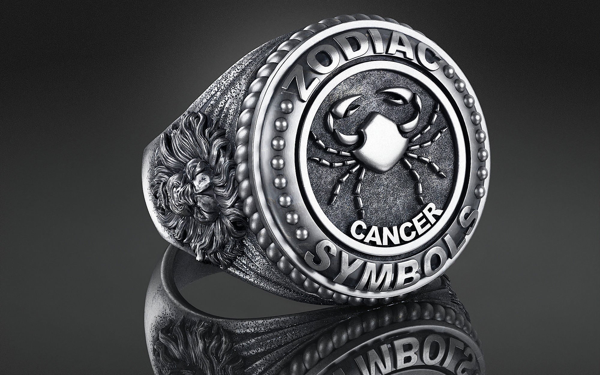 Dazzle Dime® Zodiac Cancer Ring A Touch of Grace for Your Soul Exquisite 925 Sterling Silver with 18K White & Yellow Gold Accents DAZZLE DIME®