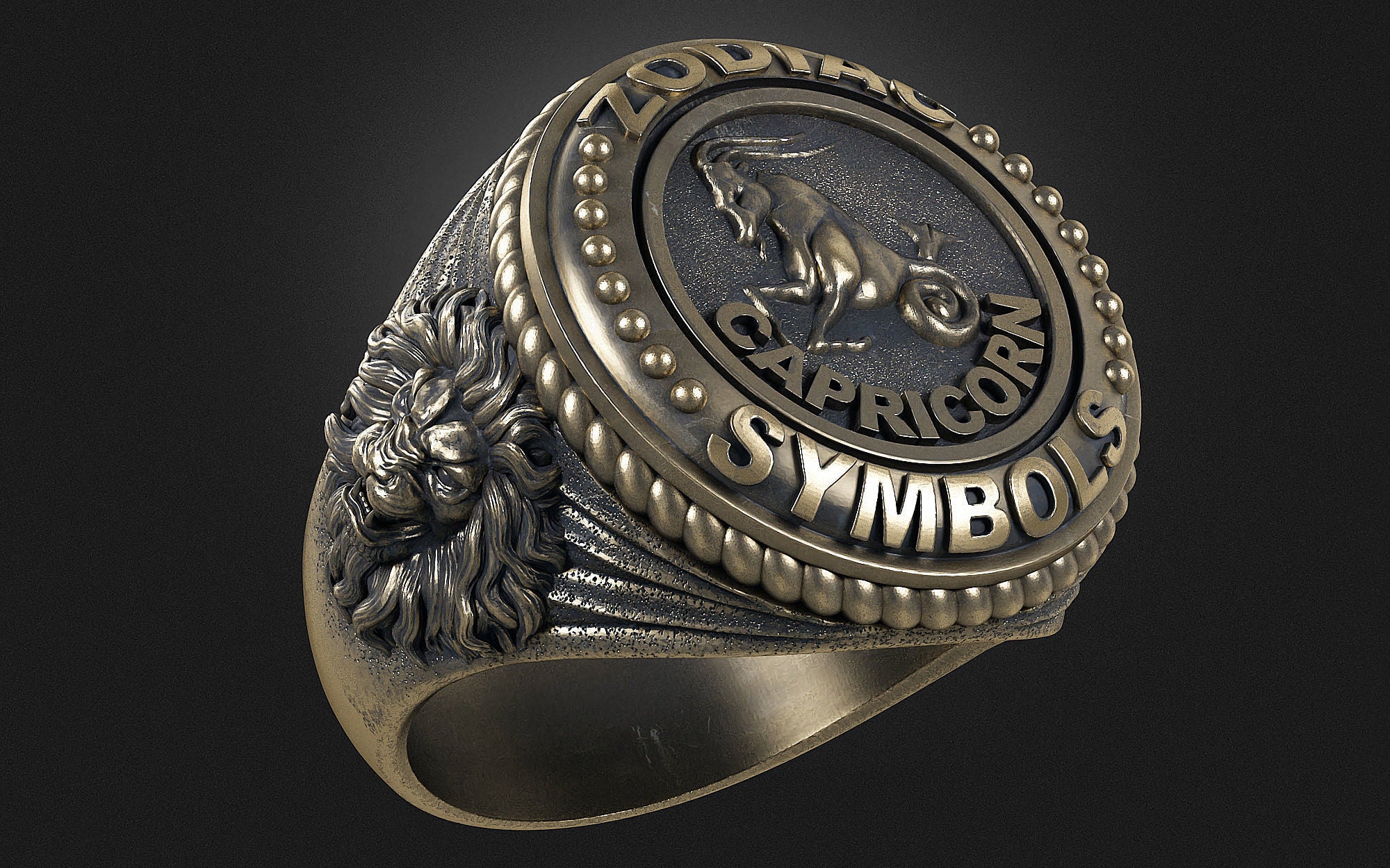 Dazzle Dime® Zodiac Capricorn Ring: Ambition, Discipline, and Timeless Resilience Exquisite 925 Sterling Silver with 18K White & Yellow Gold Accents DAZZLE DIME®