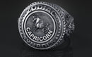 Dazzle Dime® Zodiac Capricorn Ring: Ambition, Discipline, and Timeless Resilience Exquisite 925 Sterling Silver with 18K White & Yellow Gold Accents DAZZLE DIME®