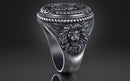 Dazzle Dime® Zodiac Leo Ring: Bold, Regal, and Unstoppable Exquisite 925 Sterling Silver with 18K White & Yellow Gold Accents DAZZLE DIME®