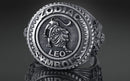 Dazzle Dime® Zodiac Leo Ring: Bold, Regal, and Unstoppable Exquisite 925 Sterling Silver with 18K White & Yellow Gold Accents DAZZLE DIME®