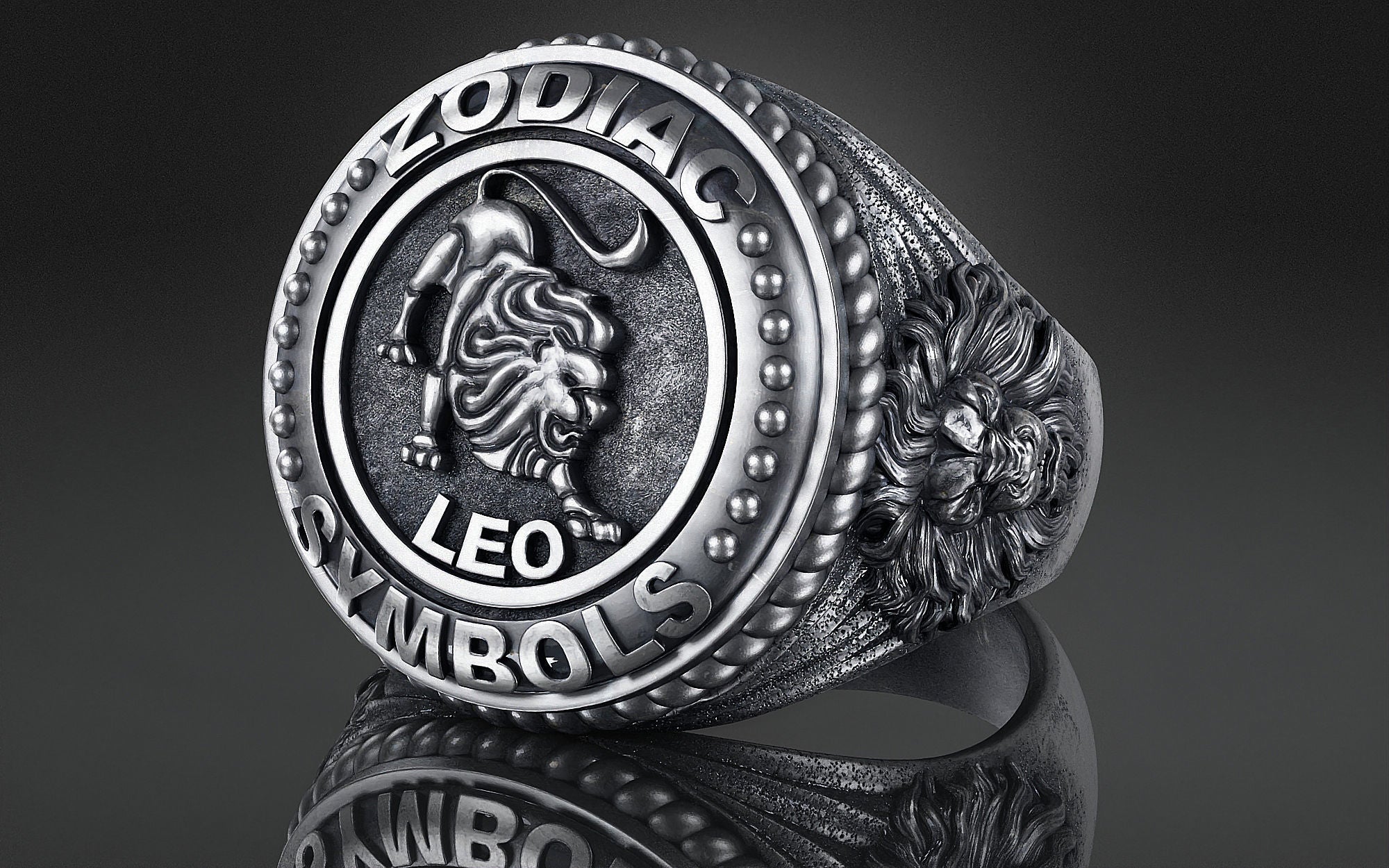 Dazzle Dime® Zodiac Leo Ring: Bold, Regal, and Unstoppable Exquisite 925 Sterling Silver with 18K White & Yellow Gold Accents DAZZLE DIME®