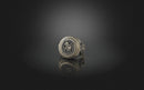 Dazzle Dime® Zodiac Leo Ring: Bold, Regal, and Unstoppable Exquisite 925 Sterling Silver with 18K White & Yellow Gold Accents DAZZLE DIME®