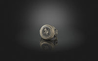 Dazzle Dime® Zodiac Leo Ring: Bold, Regal, and Unstoppable Exquisite 925 Sterling Silver with 18K White & Yellow Gold Accents DAZZLE DIME®