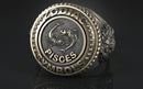 Dazzle Dime® Pisces Zodiac Ring – Exquisite 925 Sterling Silver with 18K White & Yellow Gold Accents DAZZLE DIME®