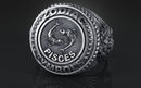 Dazzle Dime® Pisces Zodiac Ring – Exquisite 925 Sterling Silver with 18K White & Yellow Gold Accents DAZZLE DIME®