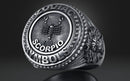 Dazzle Dime® Zodiac Scorpio Ring: Intensity, Passion, and Unyielding Strength Exquisite 925 Sterling Silver with 18K White & Yellow Gold Accents DAZZLE DIME®