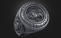 Dazzle Dime® Taurus Zodiac Ring – Exquisite 925 Sterling Silver with 18K White & Yellow Gold Accents DAZZLE DIME®