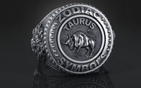 Dazzle Dime® Taurus Zodiac Ring – Exquisite 925 Sterling Silver with 18K White & Yellow Gold Accents DAZZLE DIME®