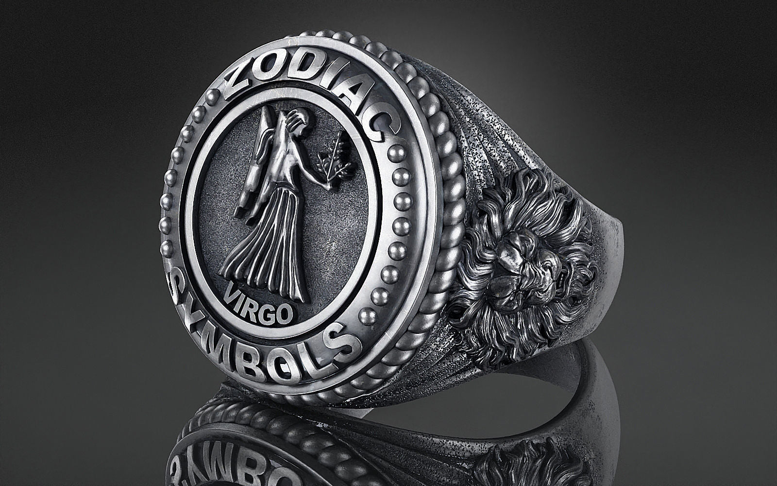 Dazzle Dime® Zodiac Virgo Ring: Grace, Precision, and Timeless Beauty Exquisite 925 Sterling Silver with 18K White & Yellow Gold Accents DAZZLE DIME®