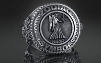 Dazzle Dime® Zodiac Virgo Ring: Grace, Precision, and Timeless Beauty Exquisite 925 Sterling Silver with 18K White & Yellow Gold Accents DAZZLE DIME®